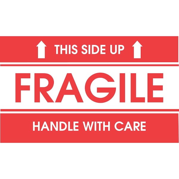 Label, DL1776, FRAGILE THIS SIDE UP HANDLE WITH CARE, 4" X 6"